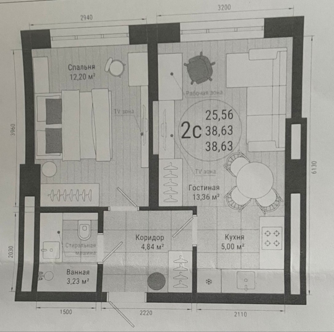 Купить 2-комн. квартиру-новостройку в Уфа г. 38.63², 6/27 эт. в ELEMENTUM  (Элементум) | Новостройки в Уфе | БЕРИКЛЮЧ, объявление 67366122